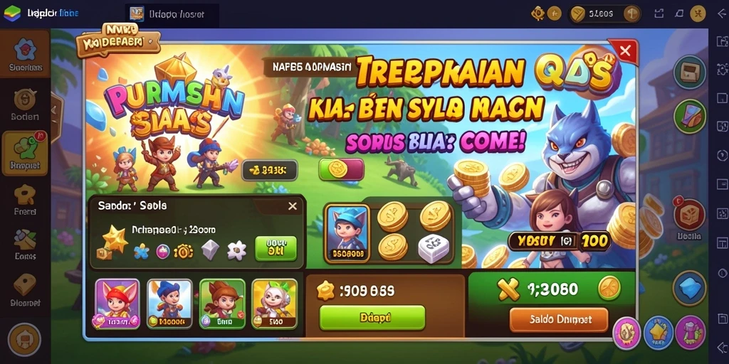 Tampilan layar utama dengan pilihan mesin slot.