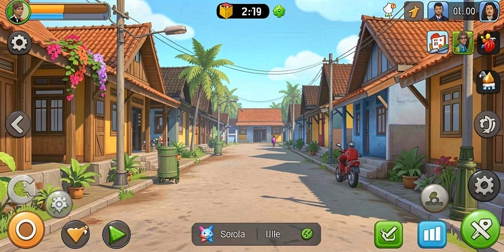 Tampilan grafis yang menarik dan berwarna.