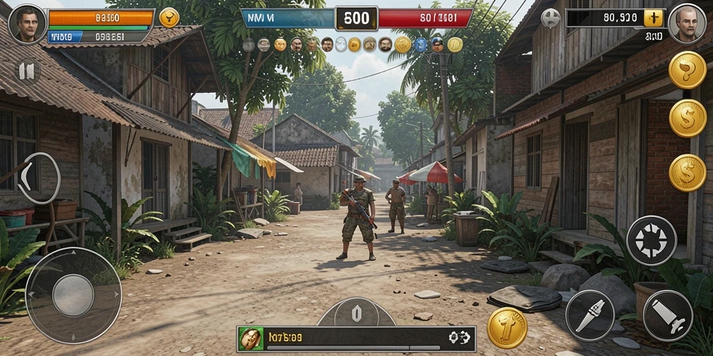 Tangkapan layar level 1 ZOFAZA yang penuh warna.