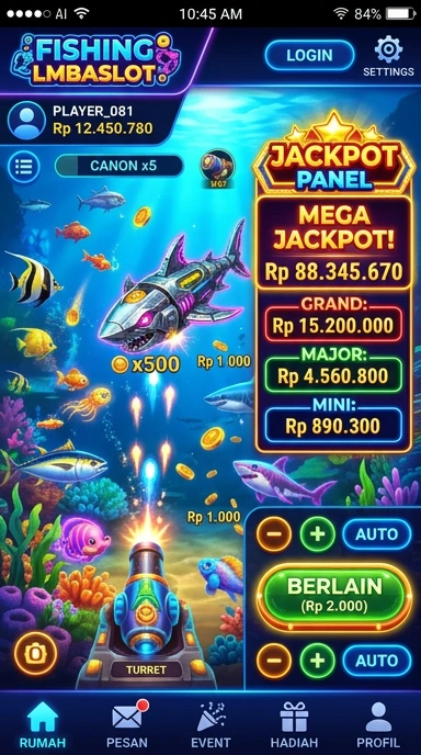 Cuplikan layar menu unduhan lmbaslot untuk perangkat Android